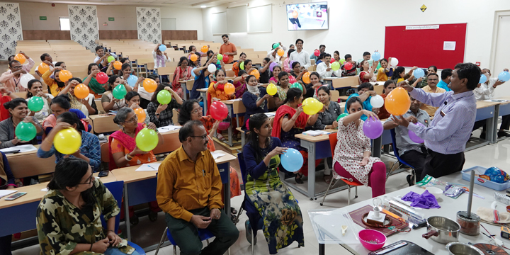 Representative photo of a group of teachers visiting the Science Activity Centre on IISER Pune campus